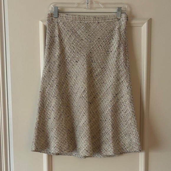 Ann Taylor Dresses & Skirts - Ann Taylor Tweed Beige A-Line Skirt